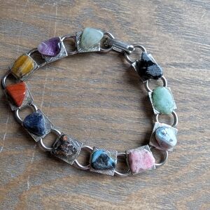 Fabulous Stone Silver Toned Bracelet